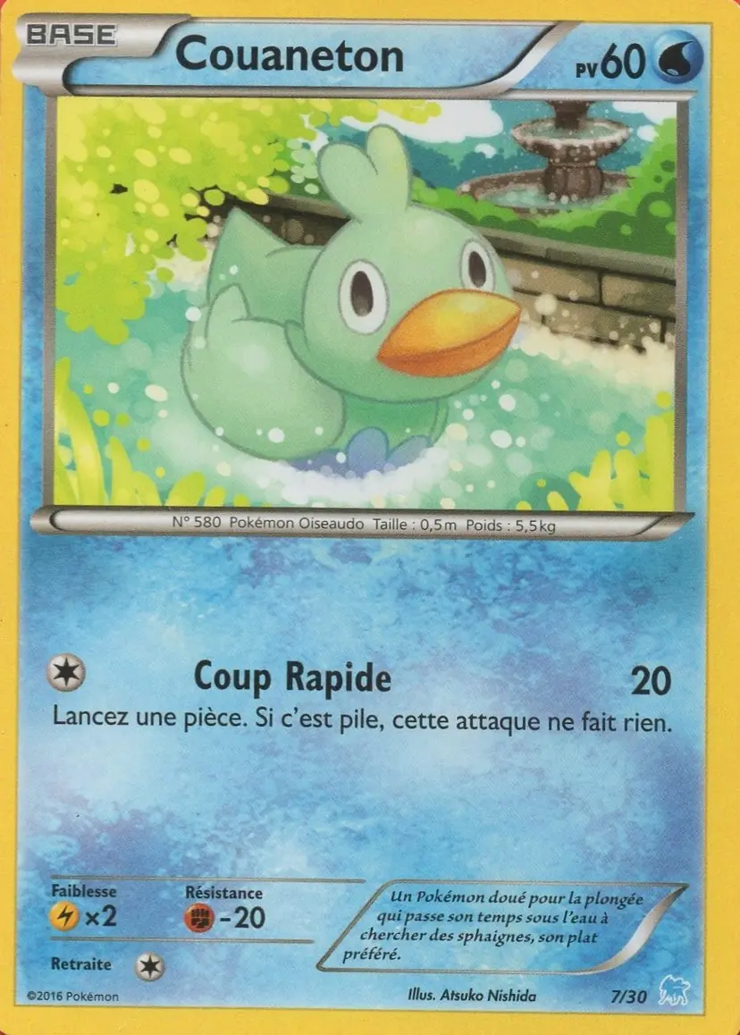 Carte Pokémon Couaneton #7 — Kit du Dresseur XY (Suicune)