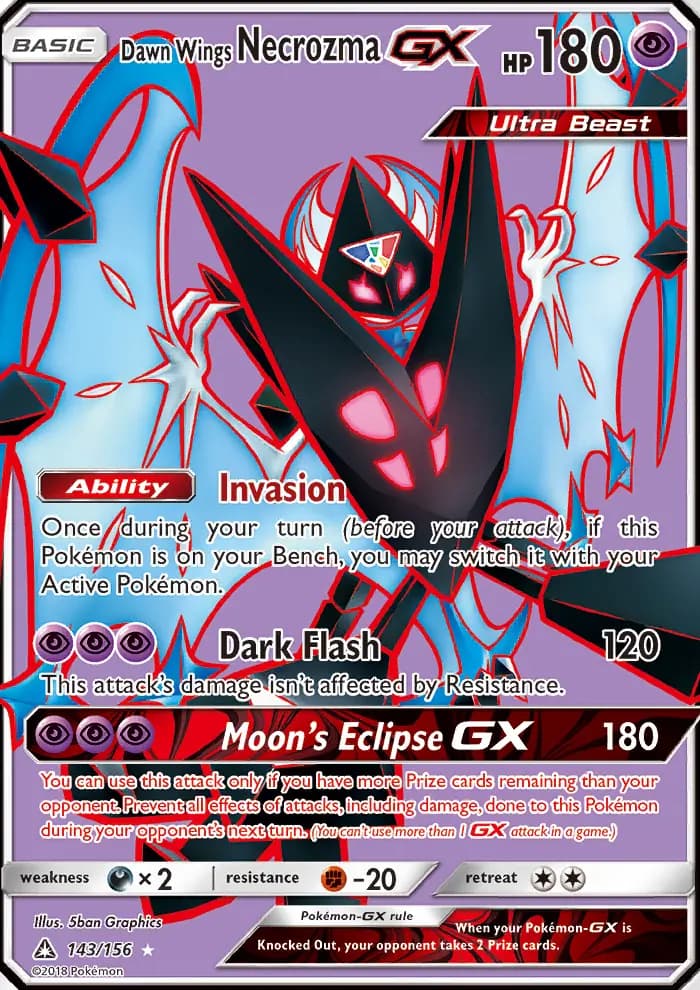 Dawn Wings Necrozma GX #143 — Ultra Prism