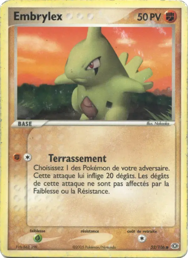 Carte Pokémon Embrylex #52 — Émeraude