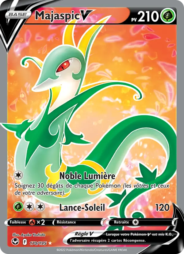 Carte Pokémon Majaspic V #170 — Tempête Argentée