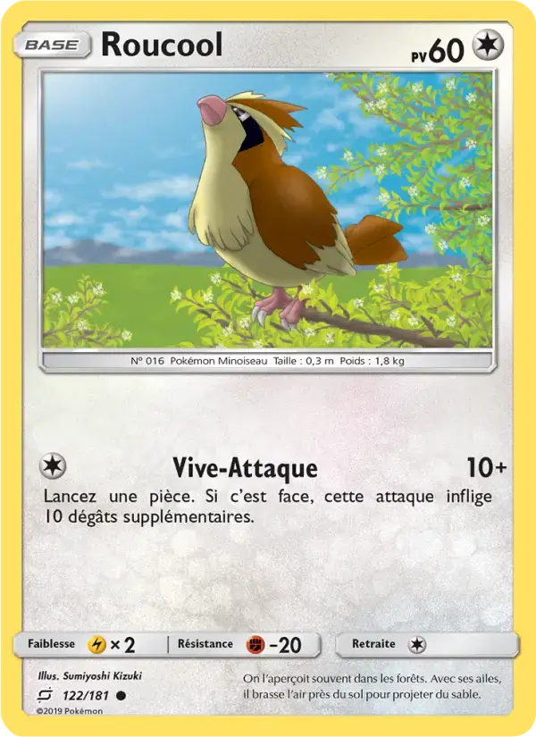 Carte Pokémon Roucool #122 — Duo de Choc