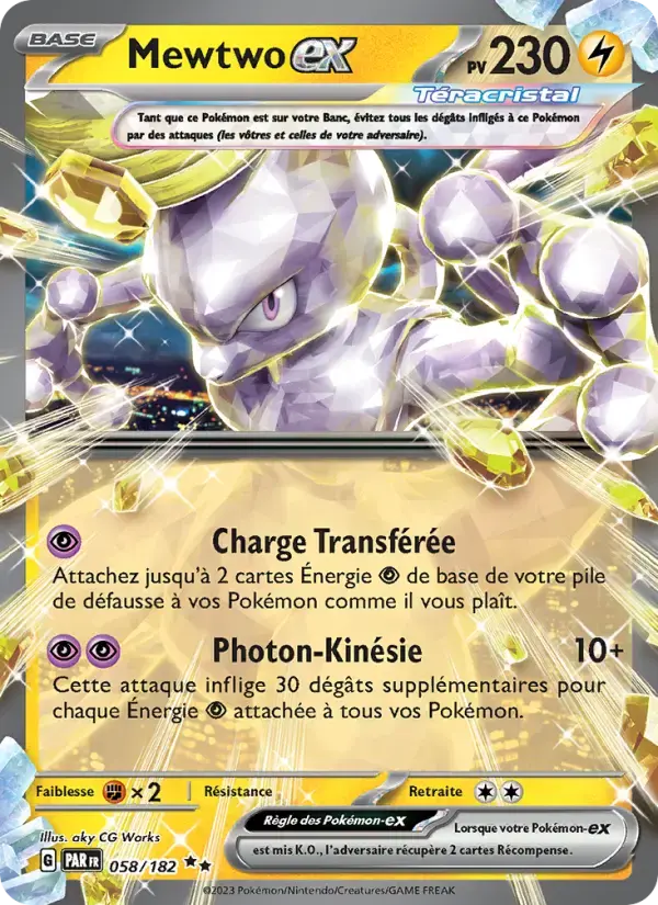 Carte Pokémon Mewtwo-ex #058 — Faille Paradoxe