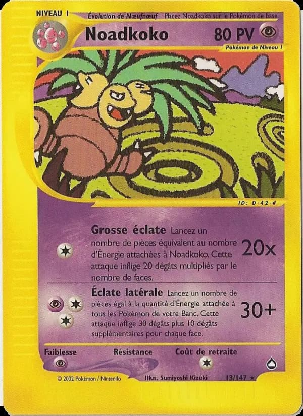 Carte Pokémon Noadkoko #13 — Aquapolis