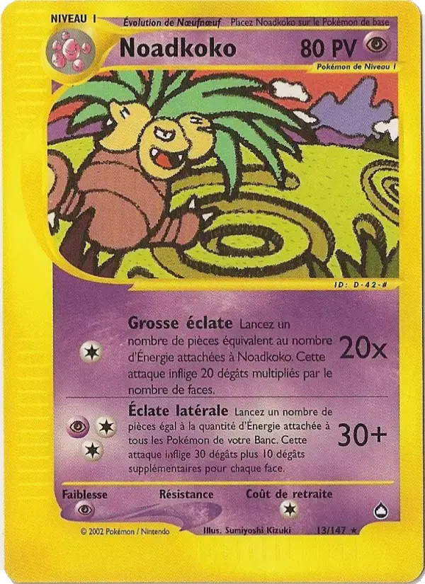Carte Pokémon Noadkoko #13 — Aquapolis