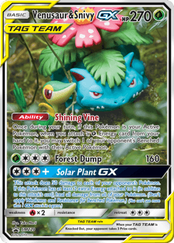 Carte Pokémon Florizarre et Vipélierre GX #SM229 — Promos Soleil et Lune