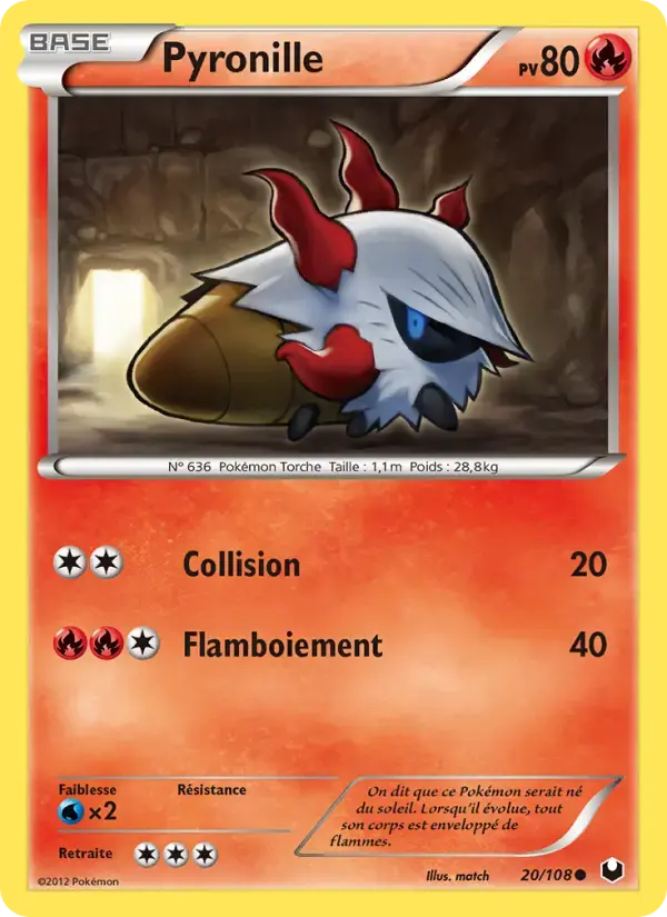 Carte Pokémon Pyronille #20 — Explorateurs Obscurs