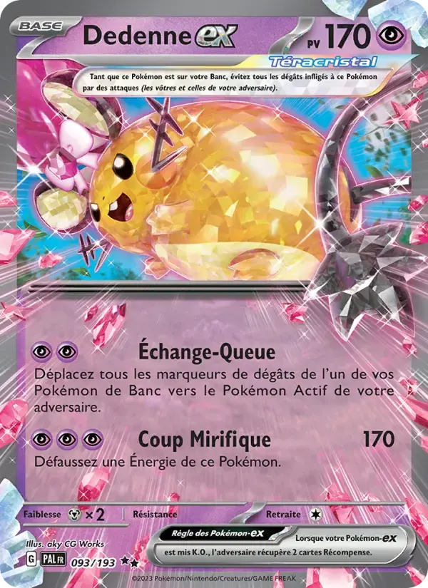 Carte Pokémon Dedenne-ex #093 — Évolutions à Paldea