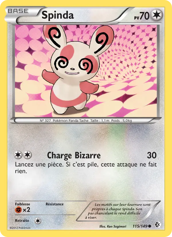 Carte Pokémon Spinda #115 — Frontières Franchies
