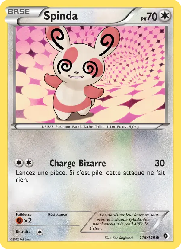 Carte Pokémon Spinda #115 — Frontières Franchies