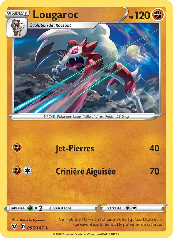 Carte Pokémon Lougaroc #95 — Voltage Éclatant