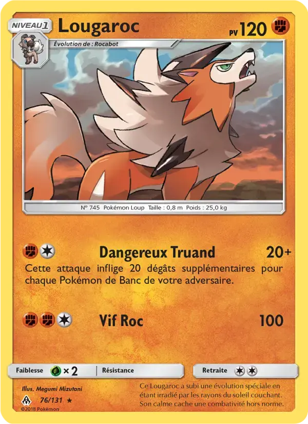 Carte Pokémon Lougaroc #76 — Lumière Interdite