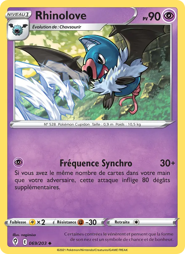 Carte Pokémon Rhinolove #69 — Évolution Céleste