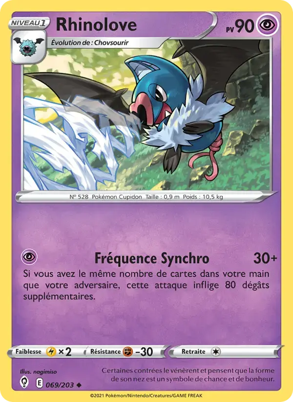 Carte Pokémon Rhinolove #69 — Évolution Céleste