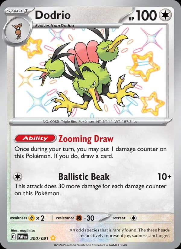 Dodrio #200 — Paldean Fates