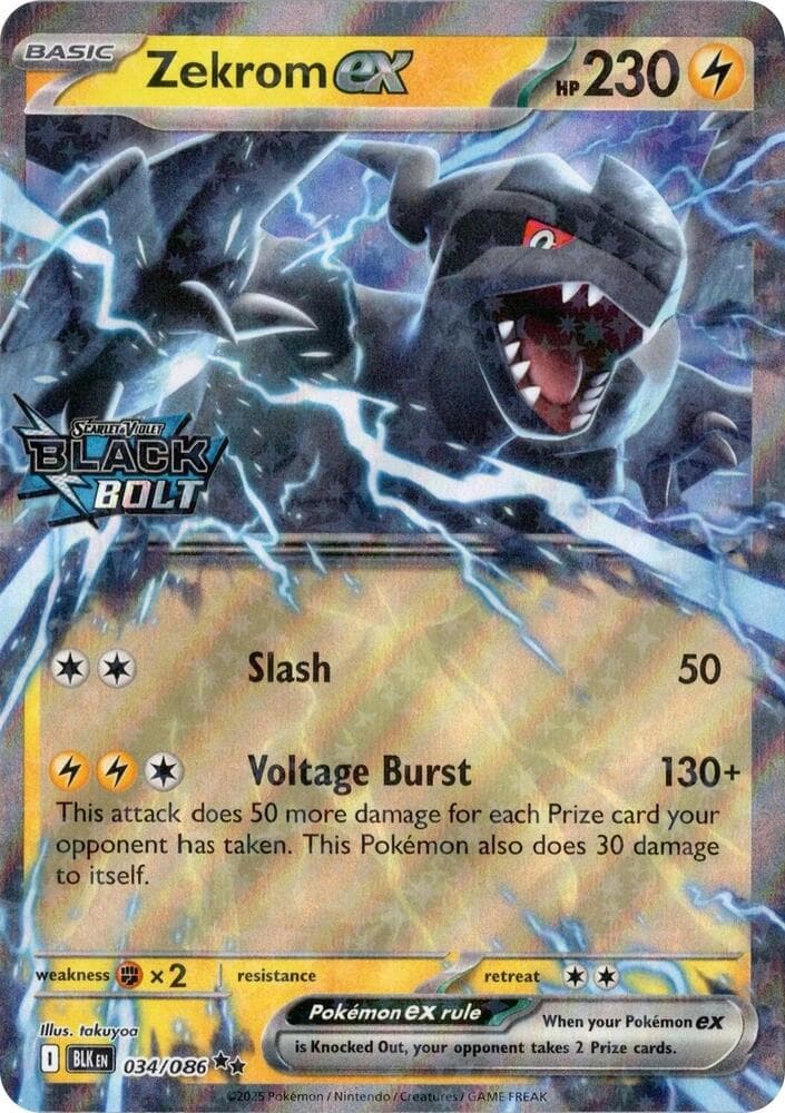 Zekrom ex #034 Stamp V1 — Black Bolt