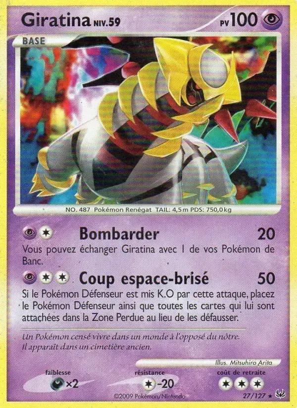 Carte Pokémon Giratina #27 — Platine