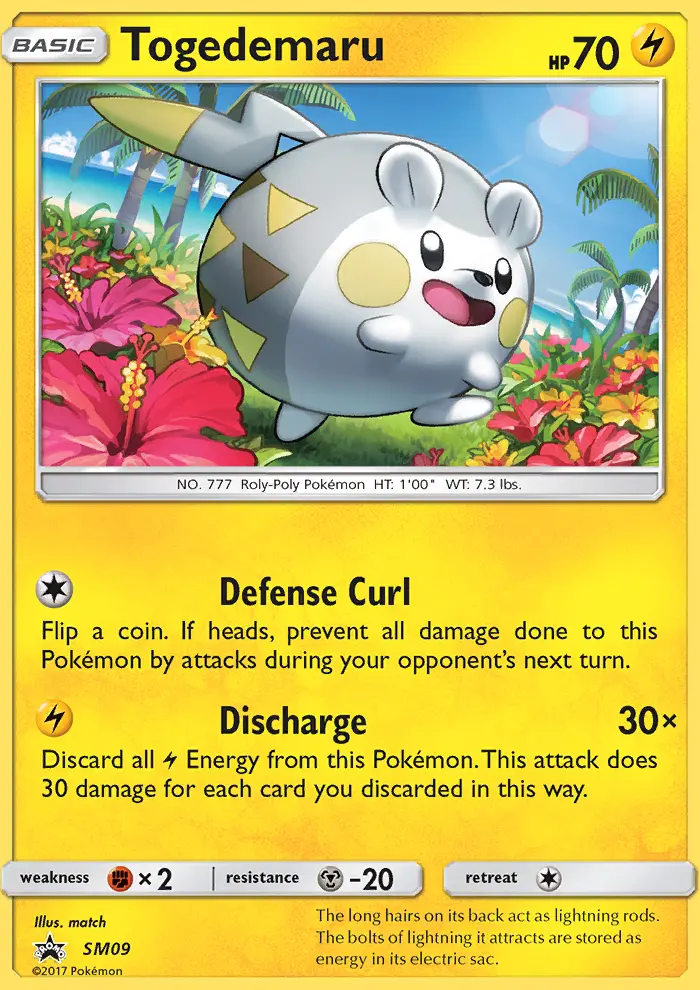 Carte Pokémon Togedemaru #SM09 — Promos Soleil et Lune