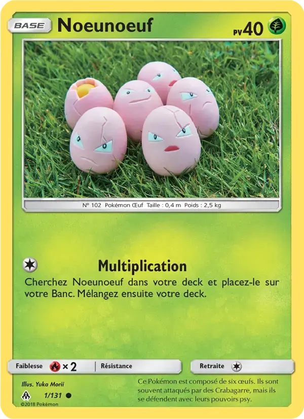 Carte Pokémon Noeunoeuf #1 — Lumière Interdite