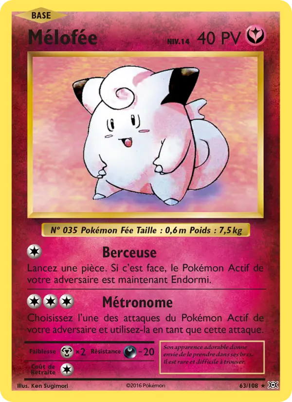Carte Pokémon Mélofée #63 — Évolutions XY