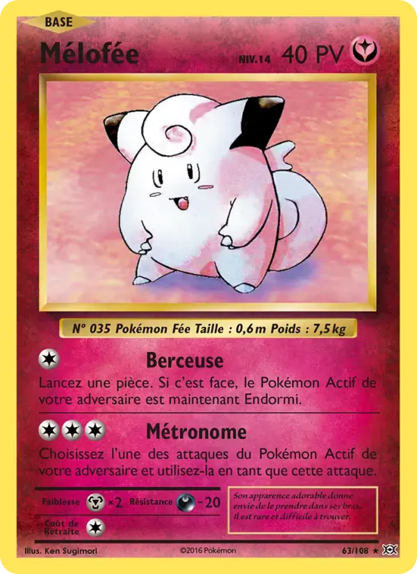 Carte Pokémon Mélofée #63 — Évolutions XY