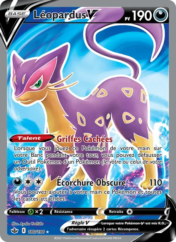 Carte Pokémon Léopardus V #180 — Règne de Glace