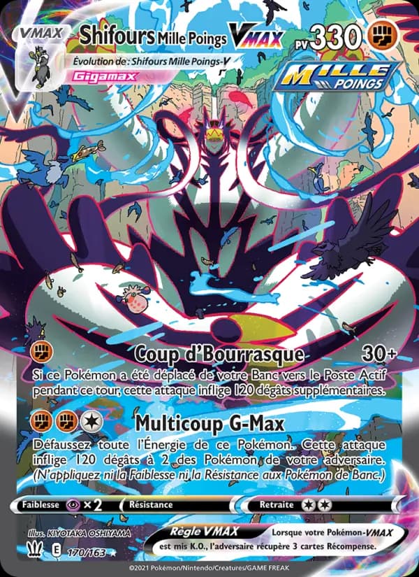 Carte Pokémon Shifours Mille Poings VMAX #170 — Styles de Combat
