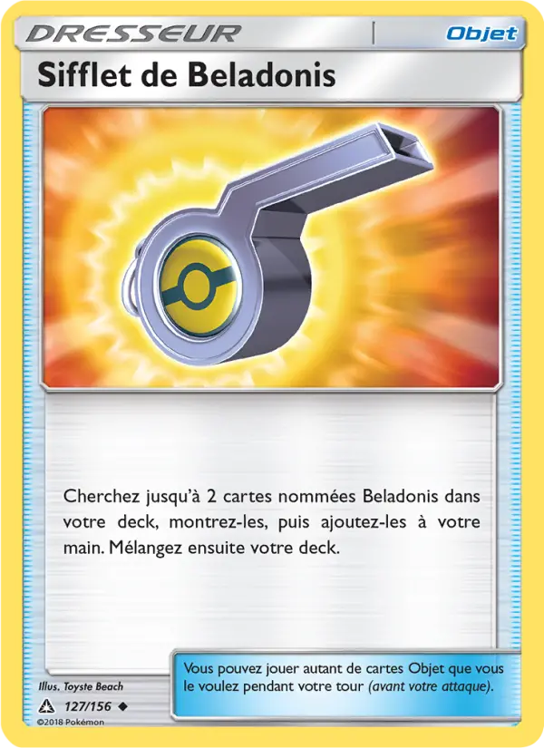 Carte Pokémon Sifflet de Beladonis #127 — Ultra-Prisme