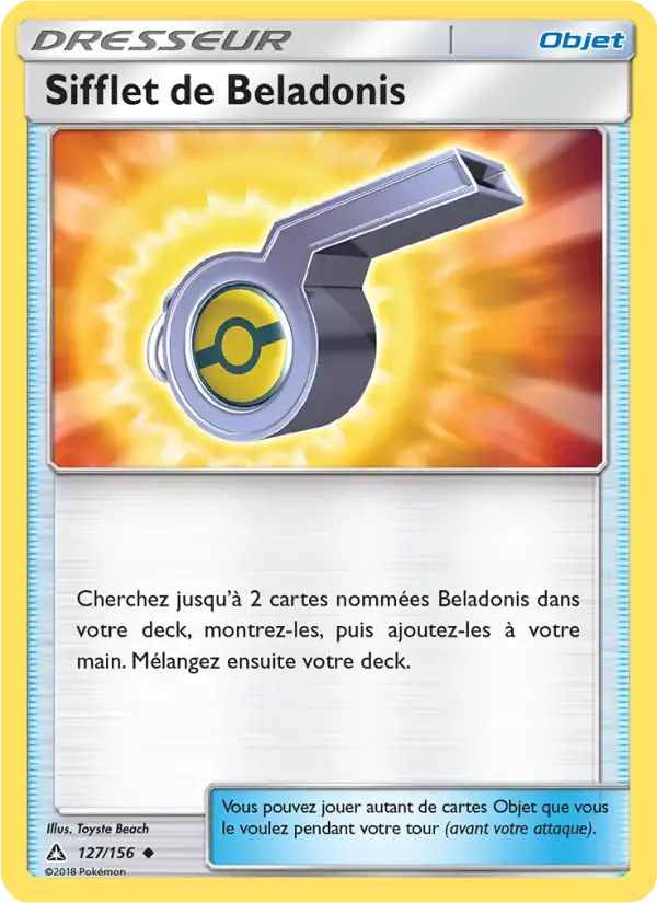 Carte Pokémon Sifflet de Beladonis #127 — Ultra-Prisme