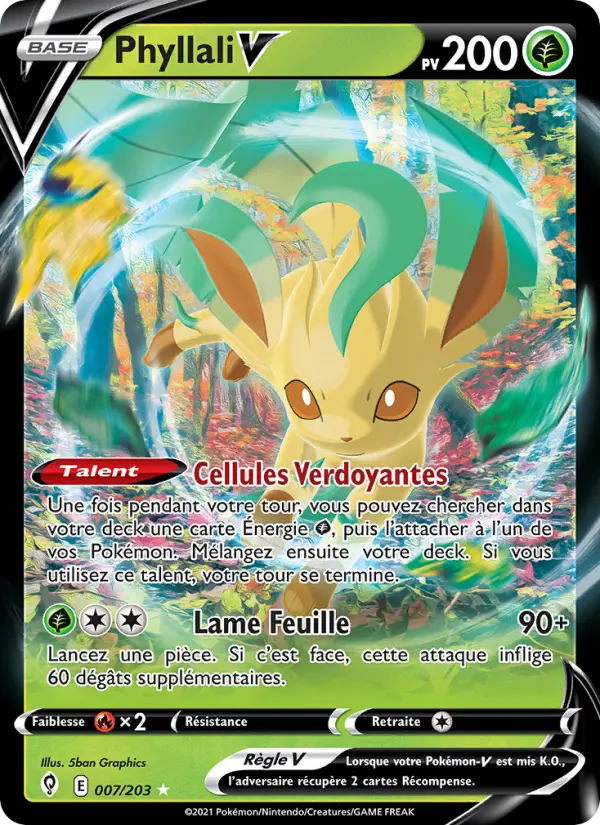 Carte Pokémon Phyllali V #7 — Évolution Céleste