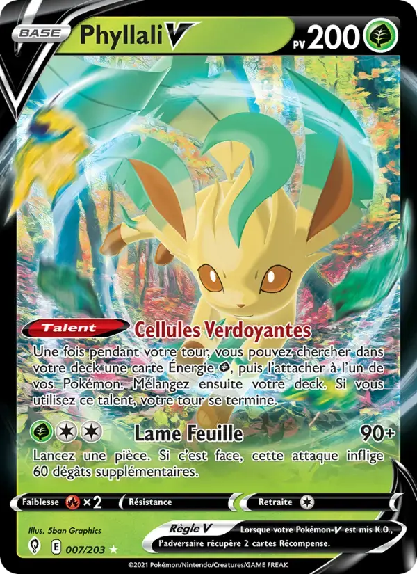 Carte Pokémon Phyllali V #7 — Évolution Céleste