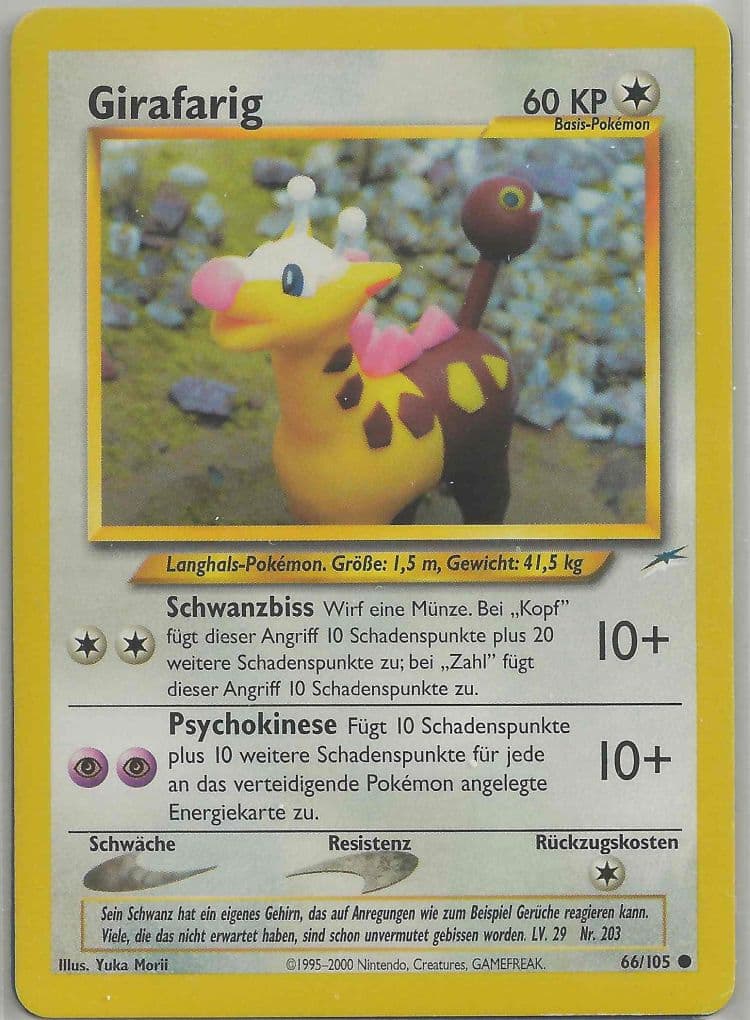 Carte Pokémon Girafarig #66 — Neo Destiny