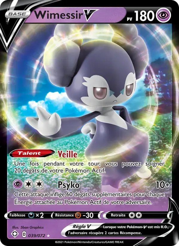 Carte Pokémon Wimessir V #39 — Destinées Radieuses