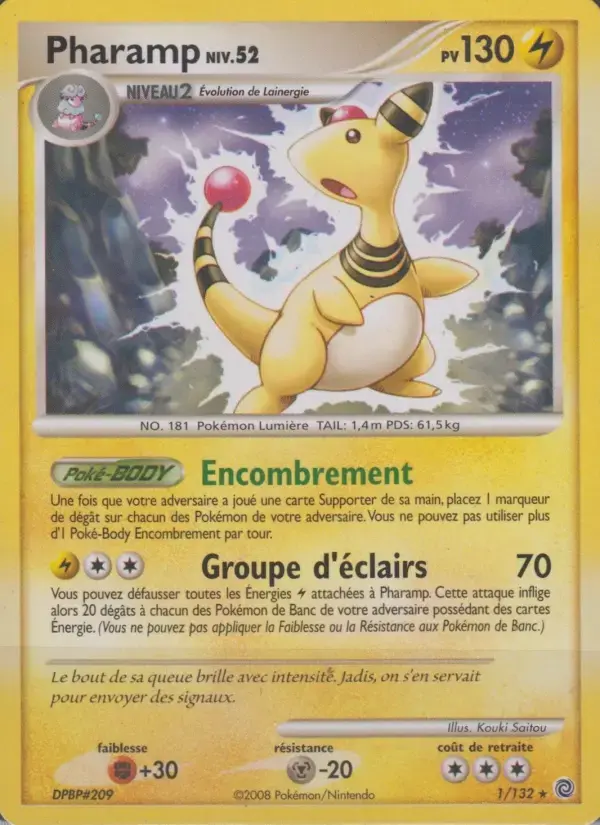 Carte Pokémon Pharamp #1 — Merveilles Secrètes