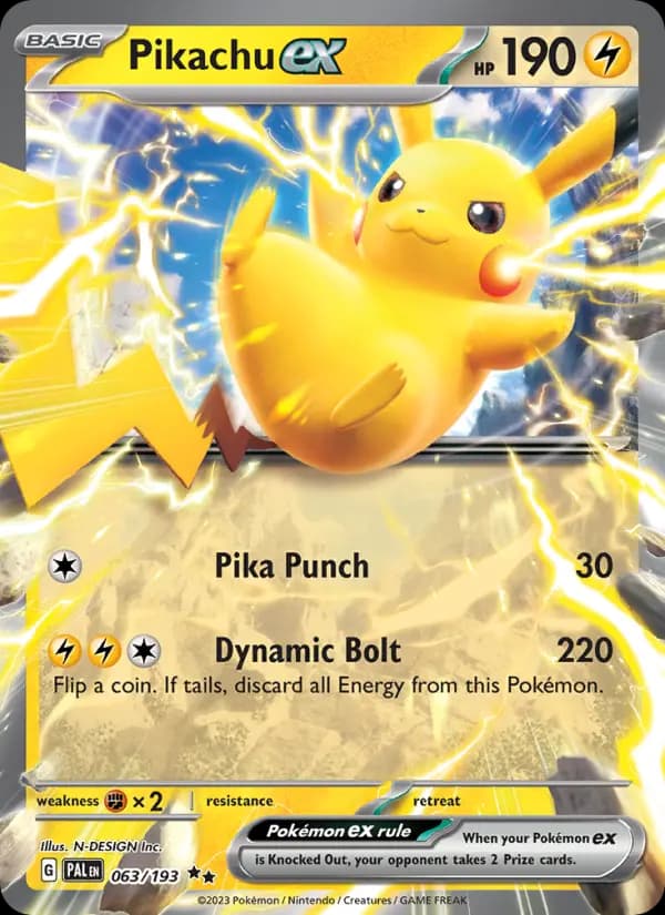 Carte Pokémon Pikachu-ex #063 — Évolutions à Paldea