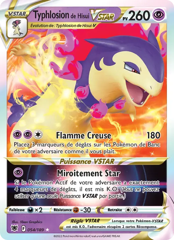 Carte Pokémon Typhlosion de Hisui VSTAR #054 — Astres Radieux