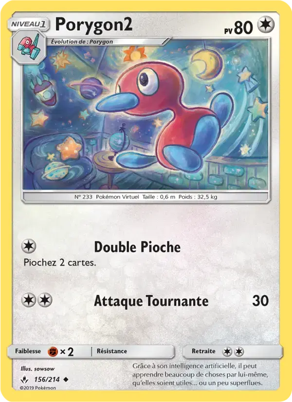 Carte Pokémon Porygon2 #156 — Alliance Infaillible
