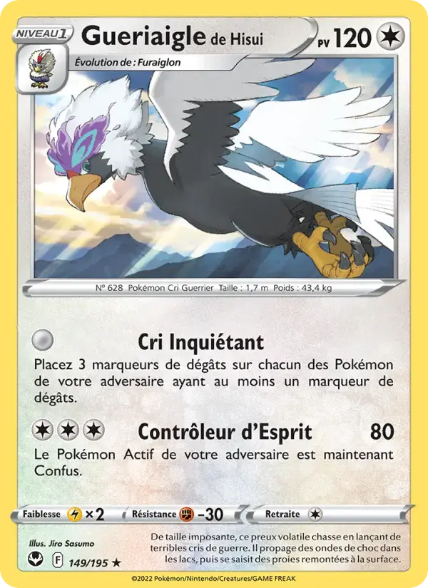 Carte Pokémon Gueriaigle de Hisui #149 — Tempête Argentée