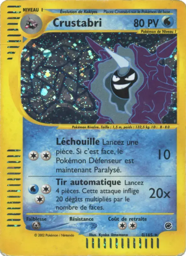 Carte Pokémon Crustabri #8 — Expédition