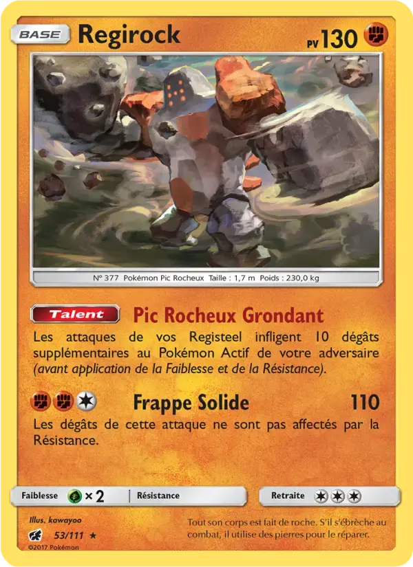 Carte Pokémon Regirock #53 — Invasion Carmin