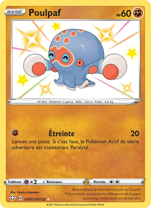 Carte Pokémon Poulpaf #SV072 — Destinées Radieuses