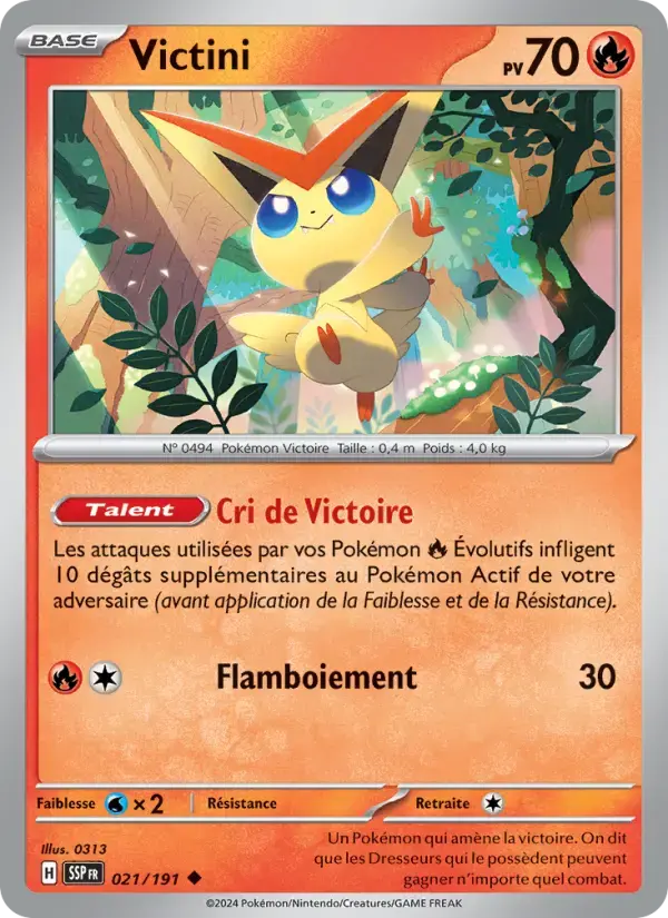 Carte Pokémon Victini #021 — Étincelles Déferlantes
