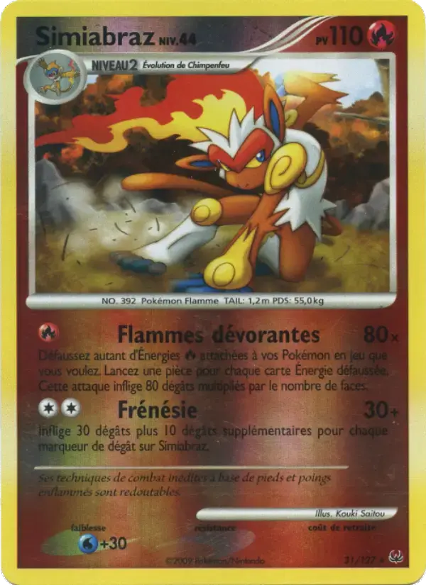 Carte Pokémon Simiabraz #31 — Platine