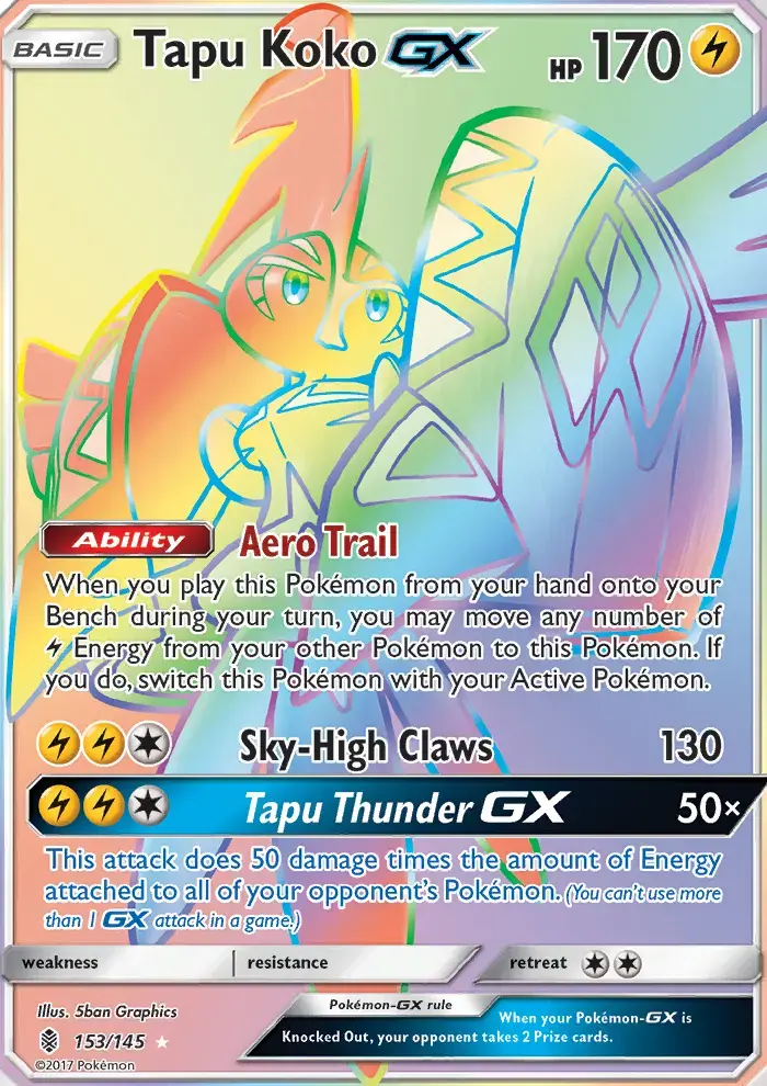 Tapu Koko GX #153 — Guardians Rising