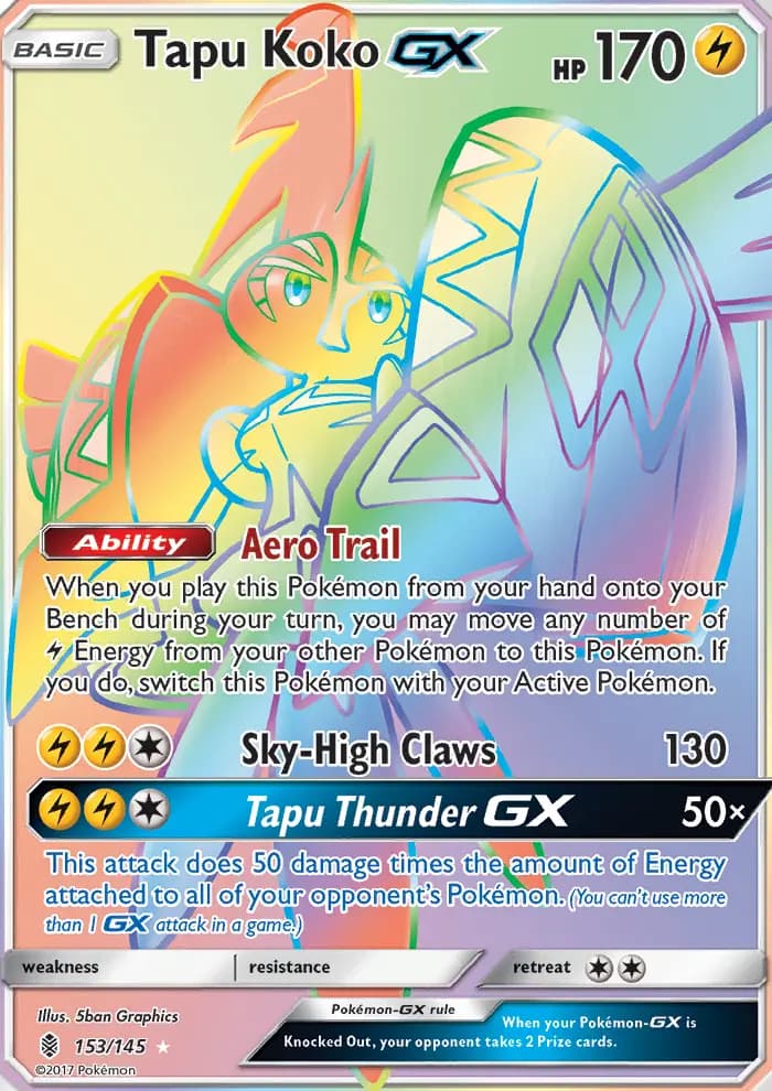 Tapu Koko GX #153 — Guardians Rising