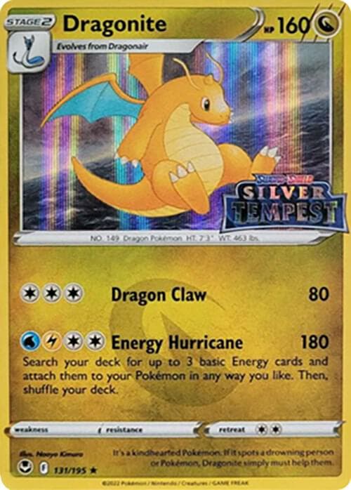 Dragonite #131 Stamp V3 — Silver Tempest