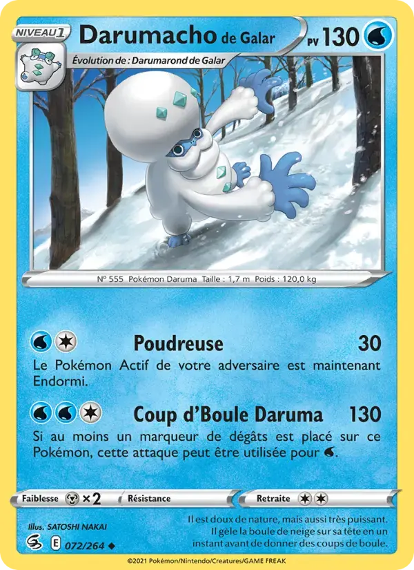 Carte Pokémon Darumacho de Galar #72 — Poing de Fusion