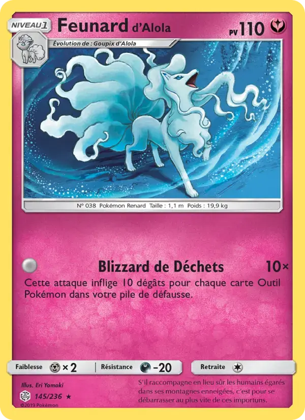Carte Pokémon Feunard d’Alola #145 — Éclipse Cosmique