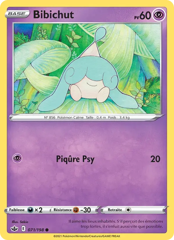 Carte Pokémon Bibichut #71 — Règne de Glace