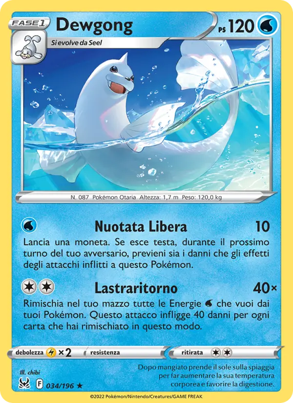 Carte Pokémon Lamantine #034 — Origine Perdue