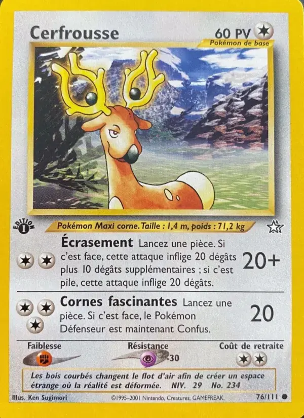Carte Pokémon Cerfrousse #76 — Neo Genesis